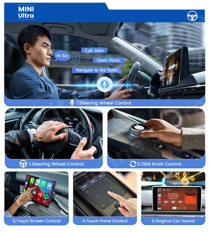 2025 CarlinKit Mini Ultra 3 CarPlay Android auto Wireless Adapter for Car infotainment Upgrade BT 5.4GHz Wifi 5.8GHz OTA Upgrade