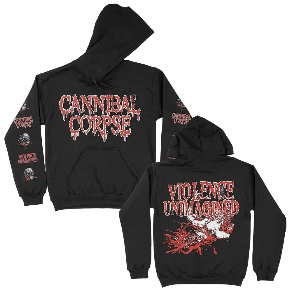 Death Metal Band Cannibal Corpse Graphic Print Hoodie Men Women Harajuku Hip Hop Punk Sweatshirt Loose Casual Oversized Pullover