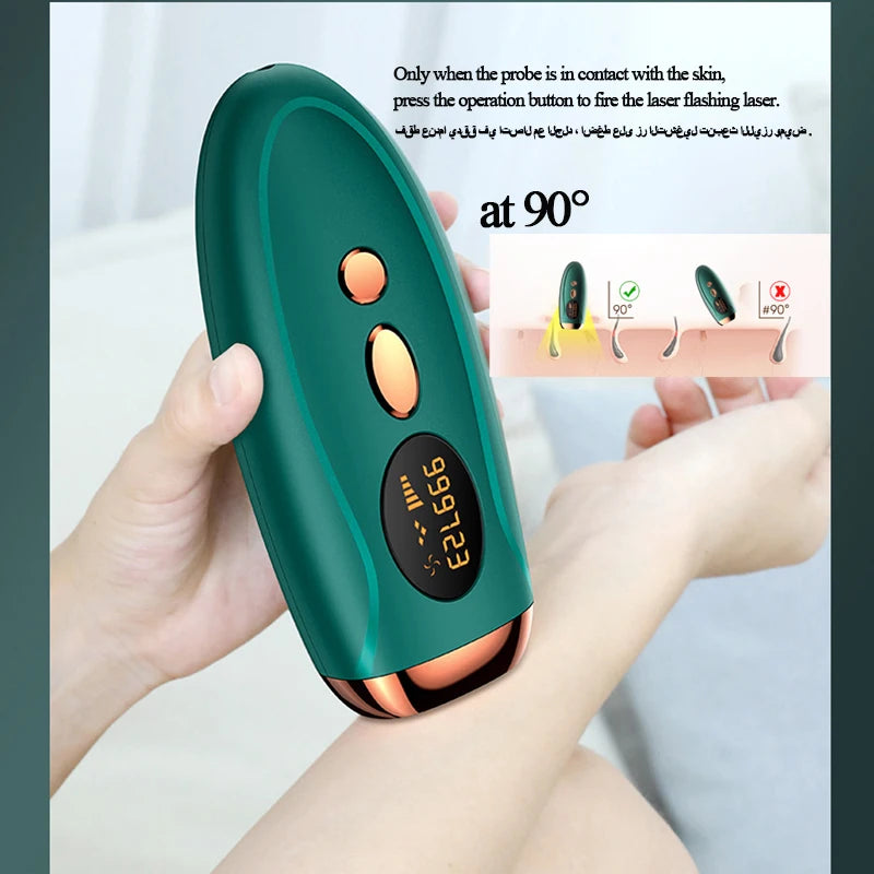 Permanent Hair Removal for Women Facial Body Bikini,Painless Safe IPL Laser Epilator 999999 Flashes LCD Display