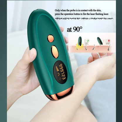 Permanent Hair Removal for Women Facial Body Bikini,Painless Safe IPL Laser Epilator 999999 Flashes LCD Display