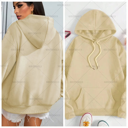 Unisex Loose Men's Women Cotton Hoodies Casual Autumn Winter Fleece Sweatshirt Oversized Pullover O-Neck Tops Hoody Solid Color