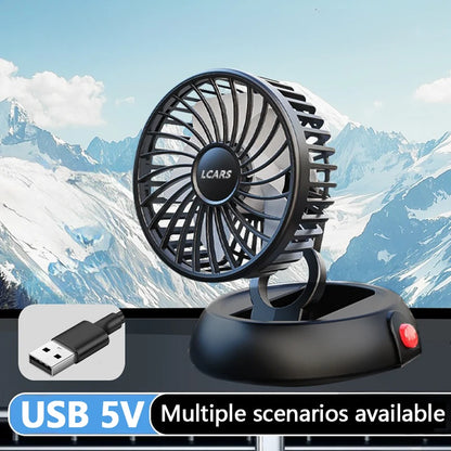 3-Head 5V USB Car Fan with 3 Adjustable Speeds Cooling Auto Cooler Air Ventilation System with Wind Regulation Car Accessories
