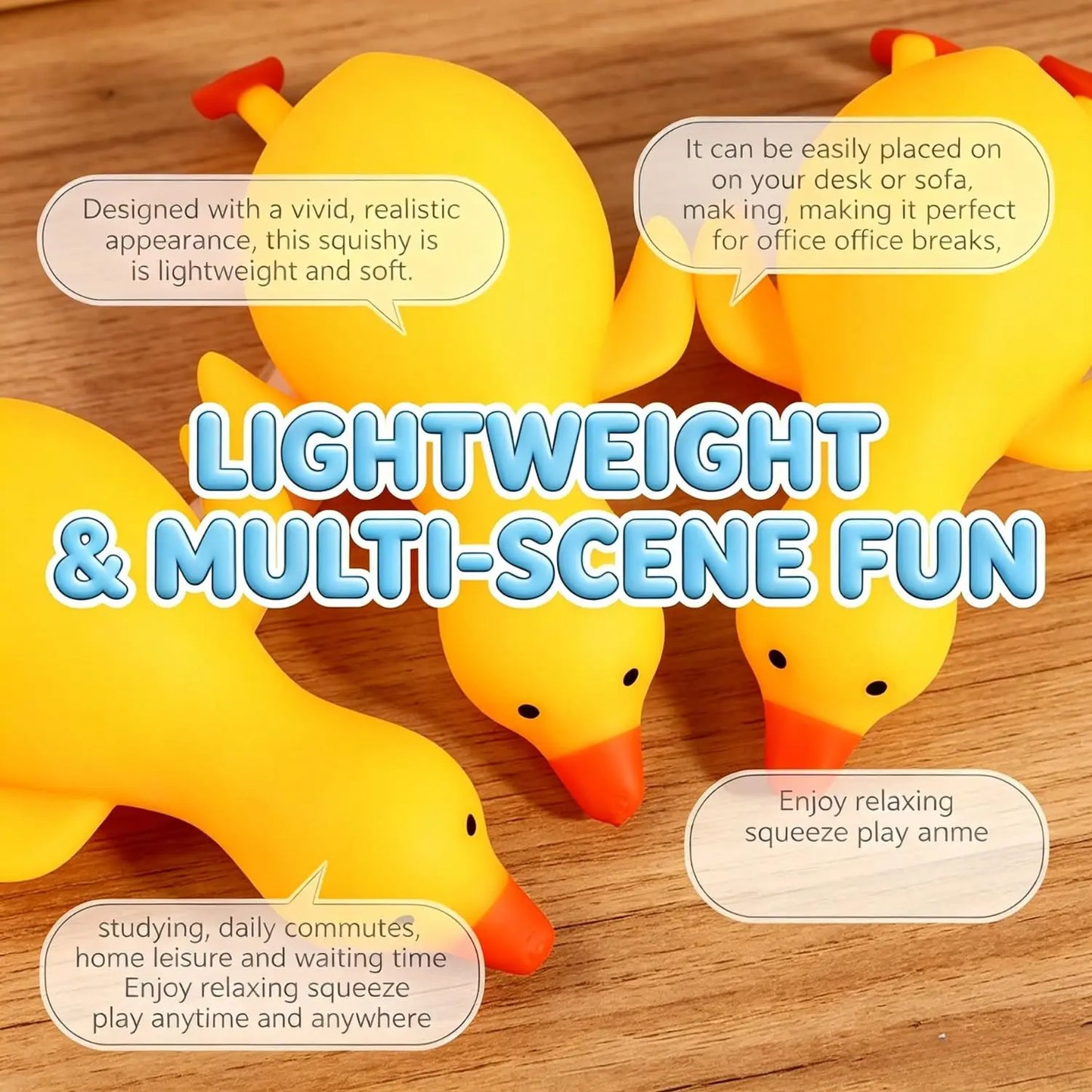 33CM Antistress Duck Fidgets Toys Squishy Goose Animals Vent Toys for Adults Decompression Stretch Toys Friends Best Gift