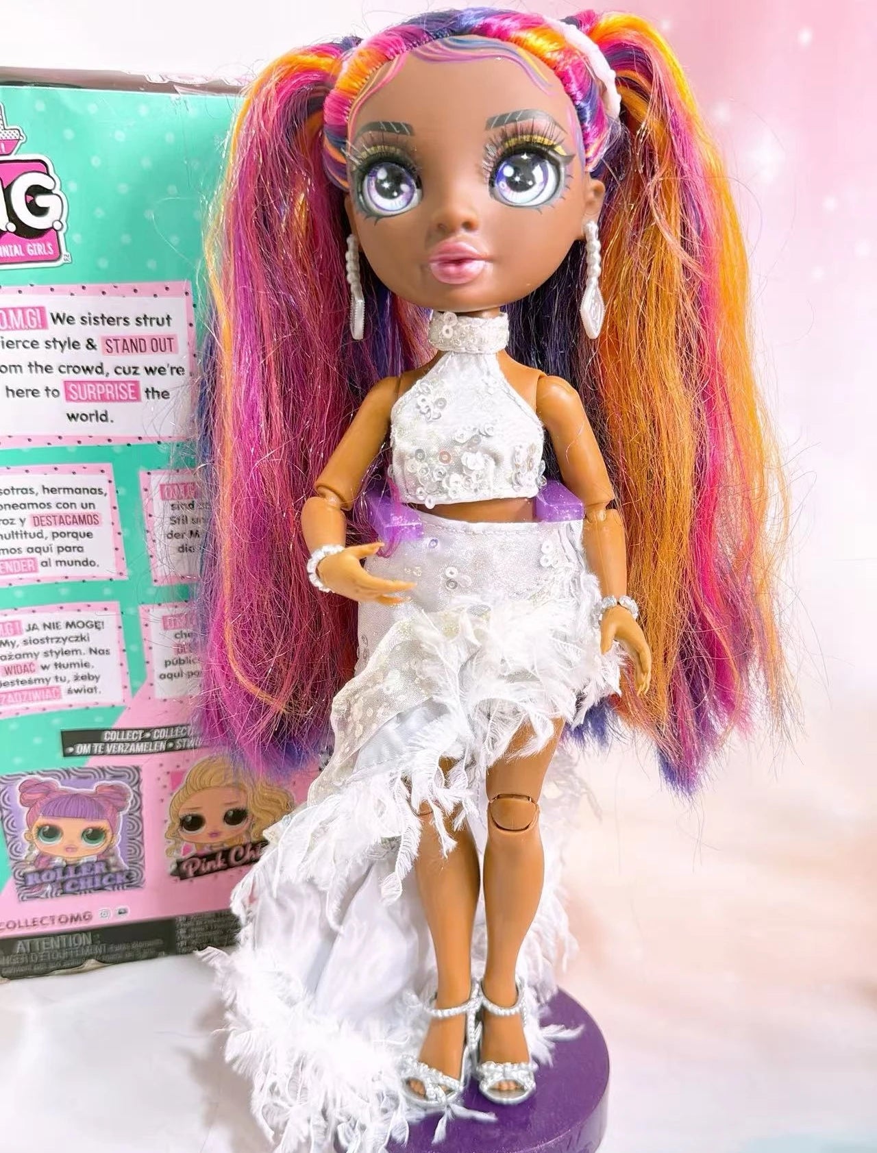 New Rainbow Doll High 25-30cm Fashionable Super Large Sister DIY Dress up Doll Toy Not Including Bracket Excluding packaging box