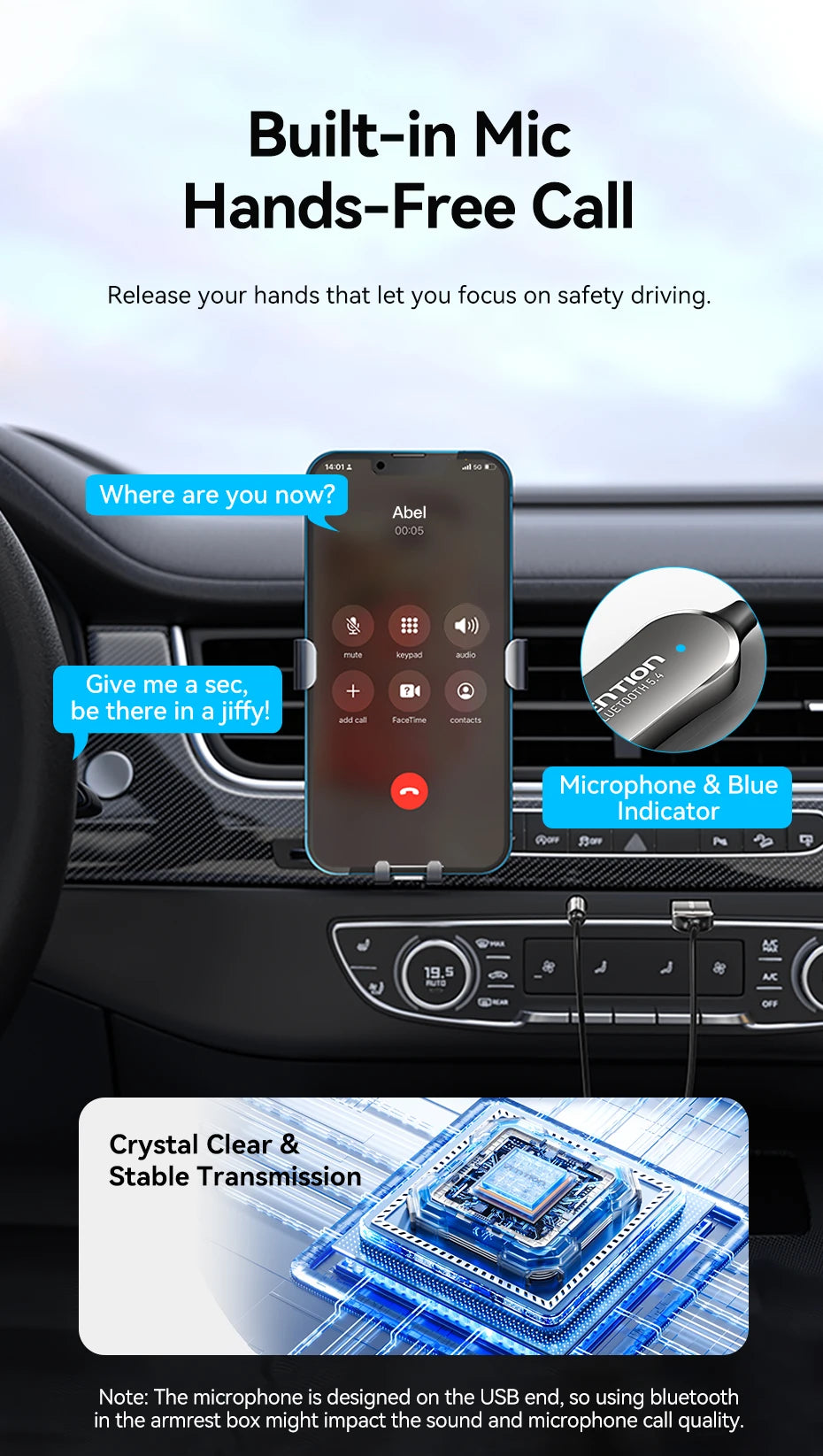 Vention Aux Bluetooth Receiver USB Bluetooth 5.4 Adapter For Car 3.5mm Jack Speaker Auto Handfree Car Audio Music Transmitter