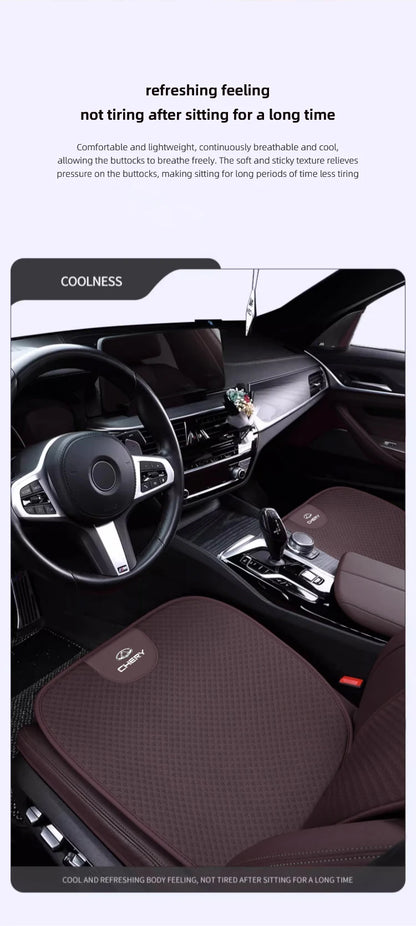 Car Seat Pad Backrest Mat Ice Silk Flax Seat Cushion Covers For Chery Tiggo 7 Pro 8 4 5 3 2 T11 5X Amulet Fora QQ IQ Fulwin