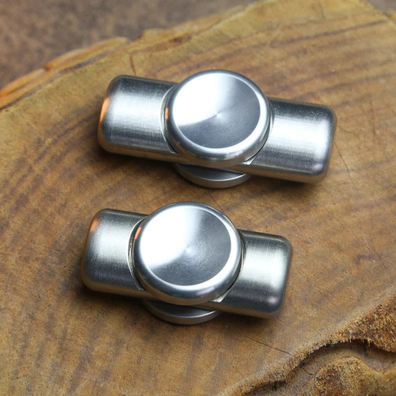Two-leaf Stainless Steel Brushed Craft Fidget Spinner EDC Hand Spinner Office Relaxation Fidget Toys ADHD Anxiety Stress Toys
