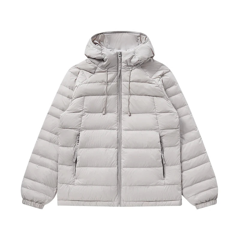UETEEY Ultra Light Men's Down Jacket 90% White Duck Down Hooded Winter Coat Men 2025 New Autumn Warm Compression Packable
