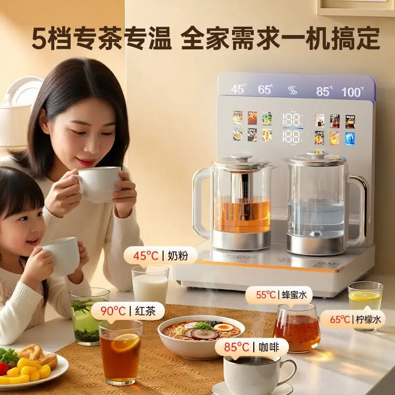 Water dispenser, home tea bar machine, health pot, milk frother, desktop high-end dual heating dual-use, direct drinking