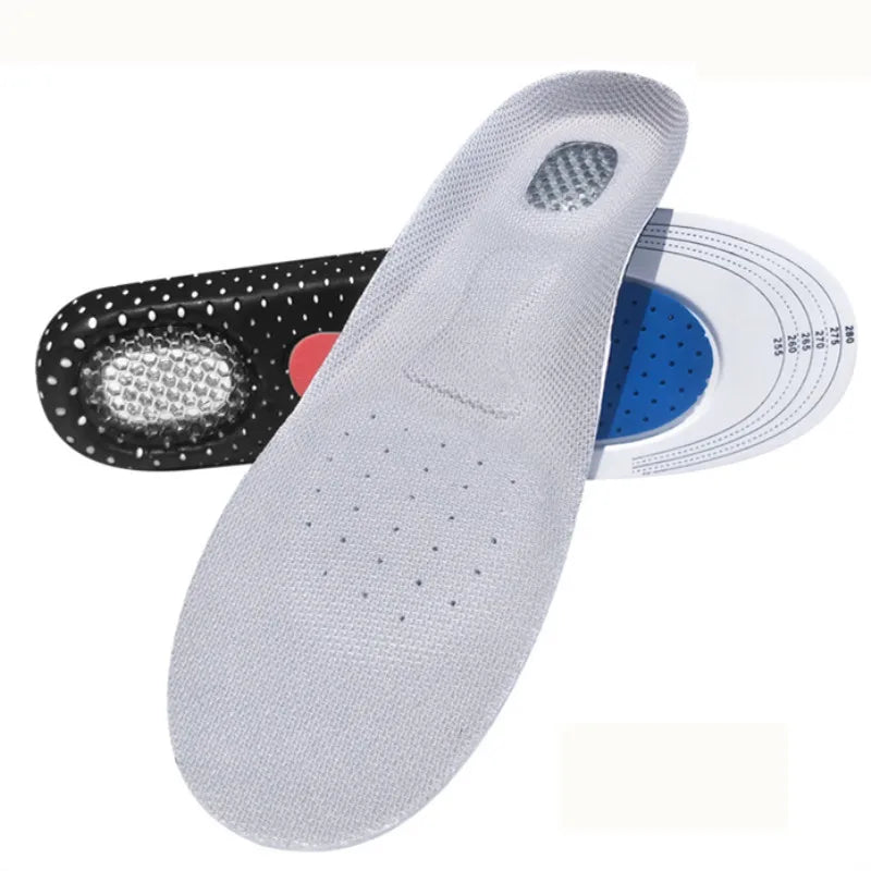 Cuttable Orthotic Insoles, Memory Foam Cushion Gel Insoles, Silicone Arch Support Inserts, Soft Running Insoles for Men & Women