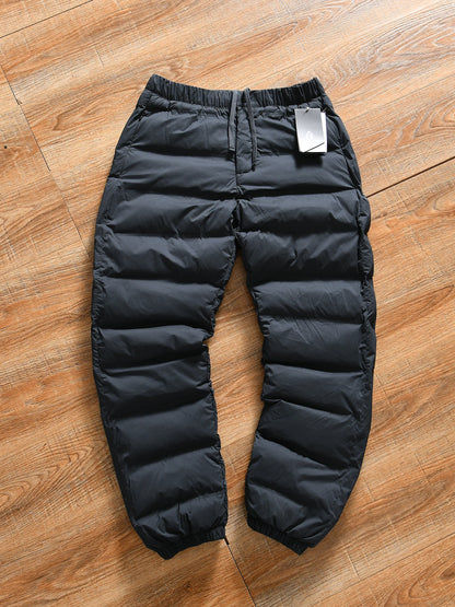 Winter Men's Outdoor Sports Lightweight Cotton Pants Technological Cotton Waterproof Windproof Straight Leg Pants Basic ...