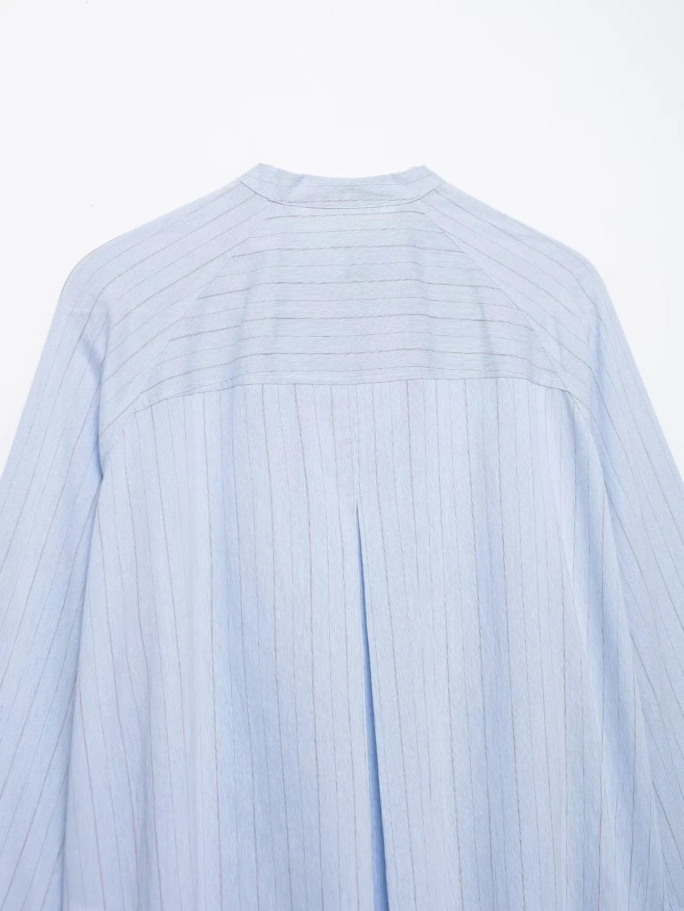 Women's Striped Shirt with Pocket New Spring Long Cuffed Sleeve O Neck Simple Women Shirt & Blouses Asymmetric Hem Female Tops