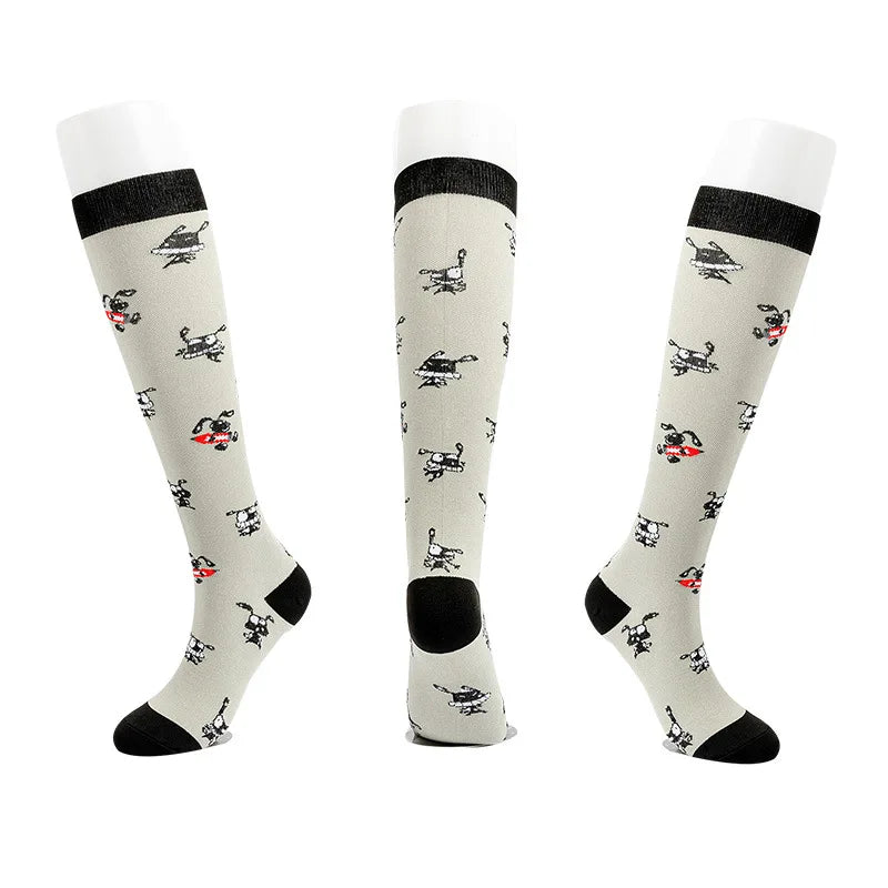 S-XXL Compression Socks Compression Socks for Varicose Vein Calf Riding Socks Stretch Open Toe Knee Socks