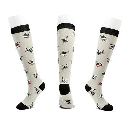 S-XXL Compression Socks Compression Socks for Varicose Vein Calf Riding Socks Stretch Open Toe Knee Socks