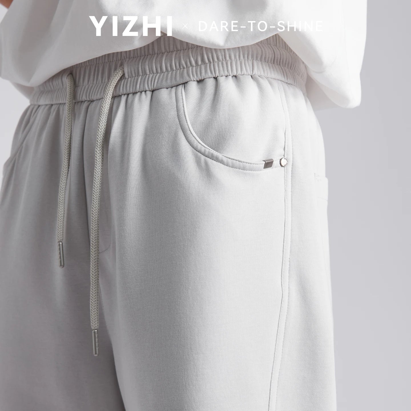 Men's Draped Ice Silk Casual Shorts Summer Solid Color Loose Drawstring Elastic Waist Wide Leg Five Points Sports Middle Pants