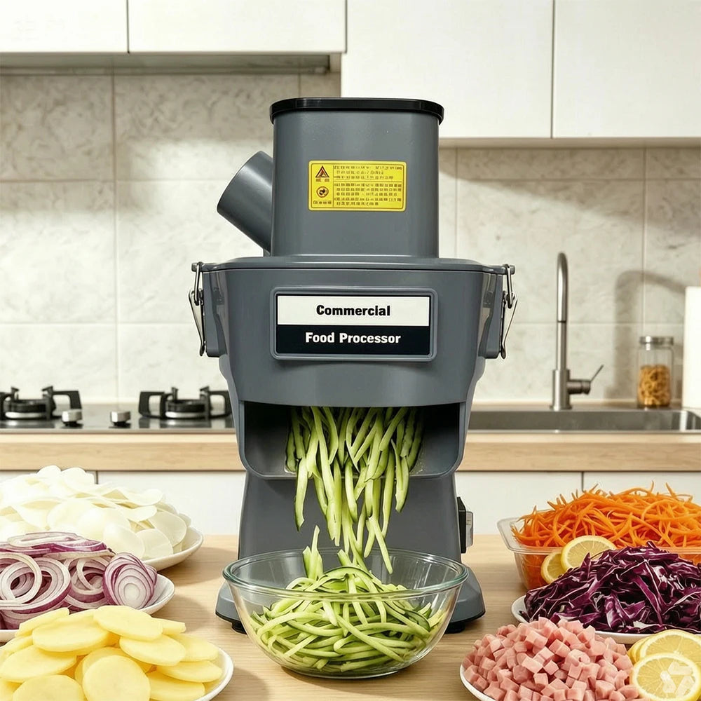 Stainless Steel Commercial Vegetable Cutter Slicer Shredder Dicer Multifunctional Food Processor for Professional Kitchen Use
