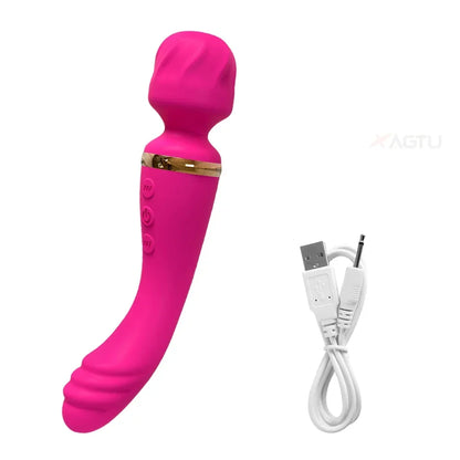 Heating AV Wand Vagina Vibrator for Women G-Spot Clit Stimulator Nipples Breast Massager Female Masturbator Sex Toy for Women