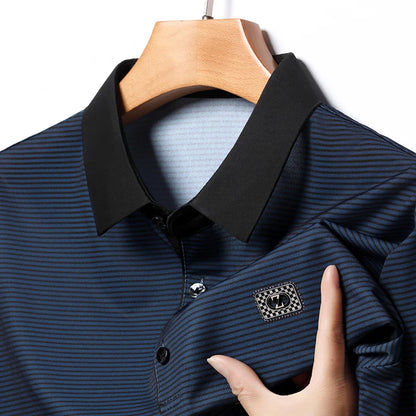 Original Designer Brand Men Short-Sleeved Polo Shirt Letter Print Lapel Button Summer New T-Shirt Business Casual Men's Clothing