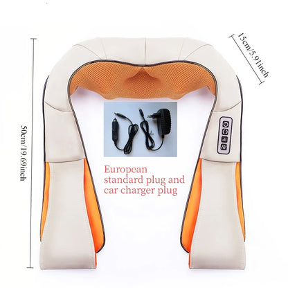 Car And Home Dual-Use Kneading Massage Shawl, Hot Compress Massager For Cervical Spine Massage, Gift Neck And Shoulder Massager