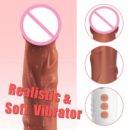 Realistic Dildo Vibrator for Women G Spot Clitoral Stimulation Penis Vibro with 10 Vibrating&Heating Modes Dick Sex Toys Female
