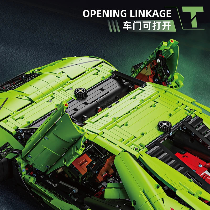 1:6 Technical APP Remote Control Super Speed Racing Lambo SVJ Hypercar Building Blocks Ornament Bricks Toys Christmas Gifts