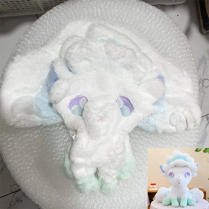 40/80cm Huge Pokemon Alolan Vulpix Plush Toys Pokémon Plushie Kawaii Semi-finished Leather Holster Pillow Gift for Children Xmas