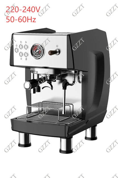 GZZT CM808 9Bar Commercial Semi-automatic Coffee Machine ULKA Pump 3 Boilers PID Temperature Control Espresso Coffee Tea Makers