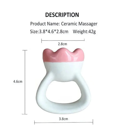 Ring Gua Sha Massage Tool, Premium Natural Ceramic, Face & Body Multi-Use Massager