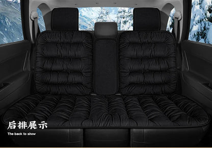 Plush Down Car Seat Cushion Winter Plush Single Seat Thickened Plush Winter Warm and Cold proof Five Seat Non shedding Hair