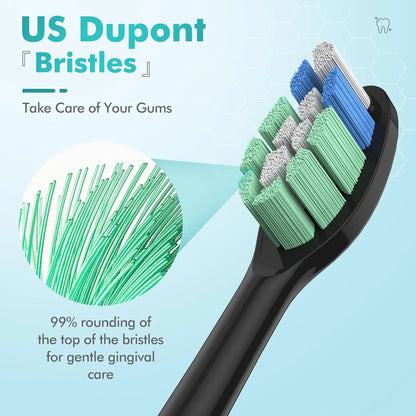 4/8pcs Replacement Brush Heads Compatible with Philips Sonicare Electric Toothbrush Brush Head for 2100 4100 5100 6100 7300 9000