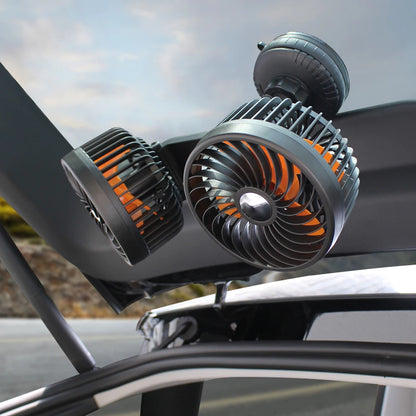 Auto Ventilation Fan USB Charging Air Circulator Fan 360 Degree Rotation Mini Car Fan Cooler Three Gears for Auto Sedan Mini Van