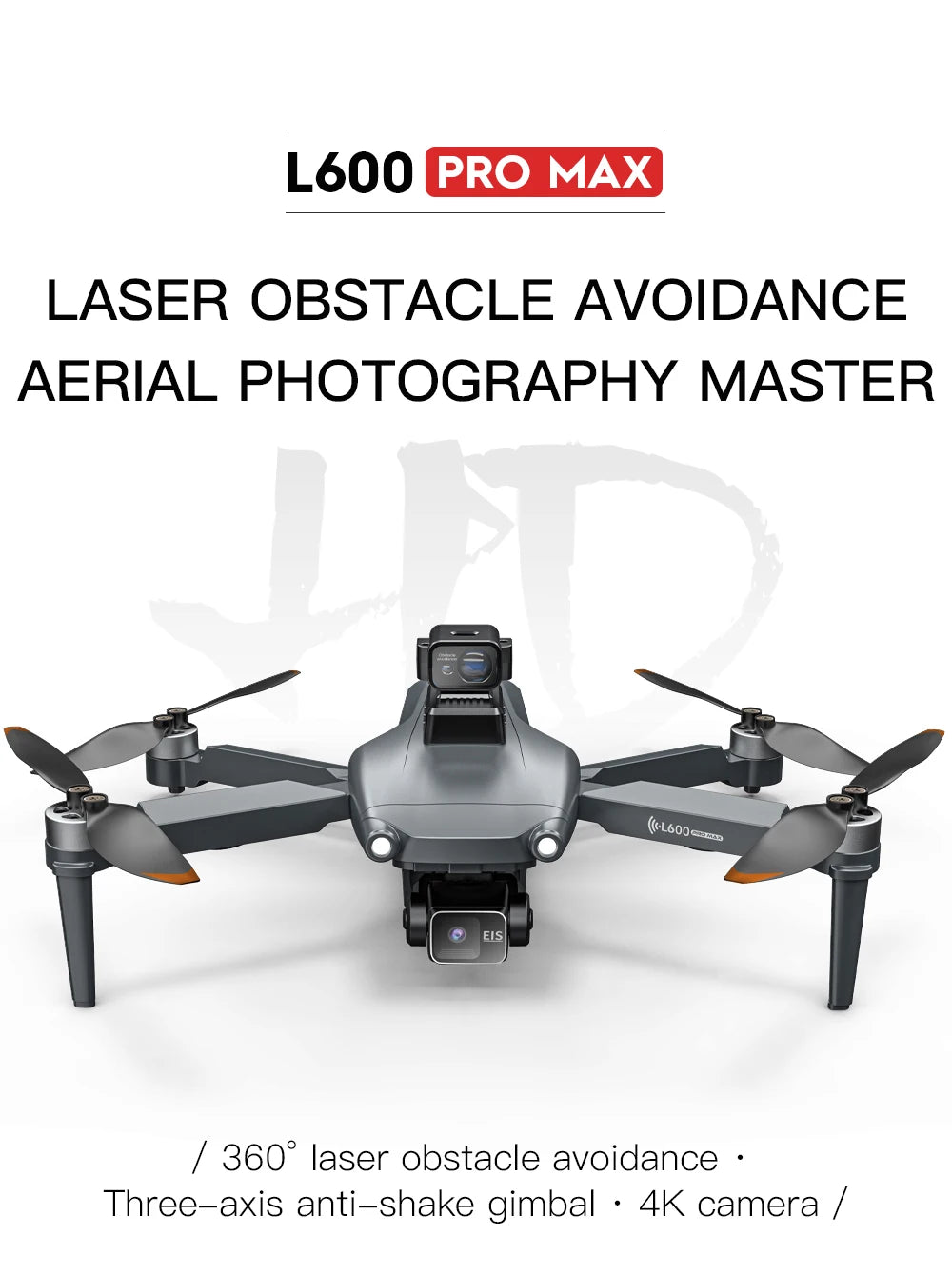 L600 PRO / L600 PRO MAX Drone 4K Professional HD Dual Cameras 3-axis Gimbal 5G WIFI Brushless Obstacle Avoidance Security Drone
