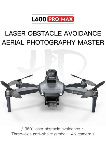 L600 PRO / PRO MAX GPS Drone Professional 4K 3-Axis PTZ HD Dual Camera Obstacle Avoidance Brushless Motor 5G WIFI Security Dron