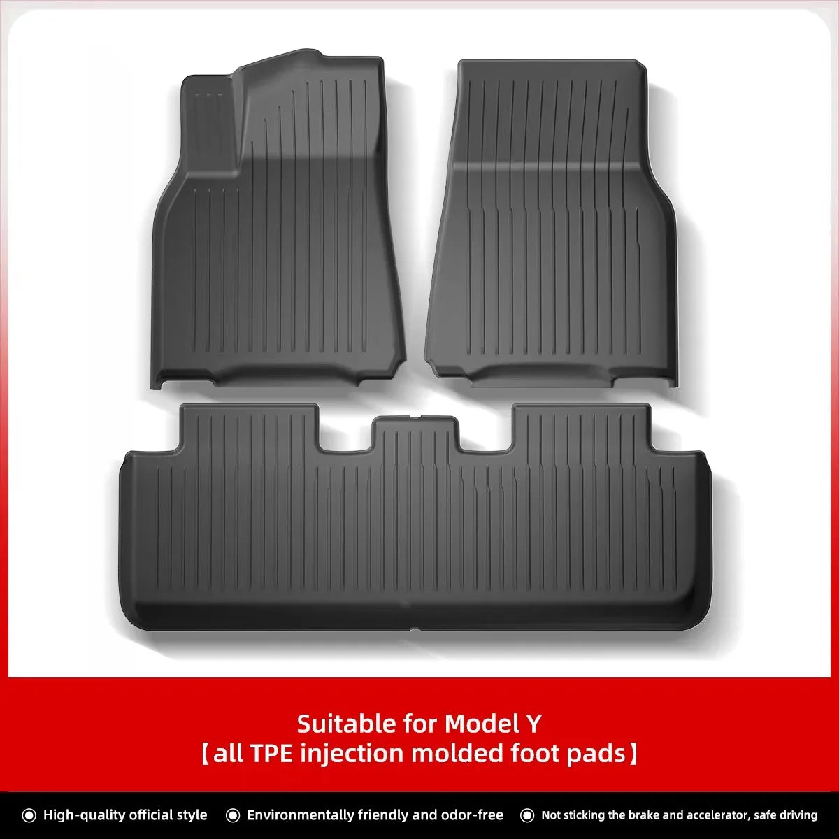 LUCKEASY For Tesla Model Y Rear Seat Backrest Protective Pad Trunk Mat Anti-Kick Pad Car Interior Accessories 2021-2024