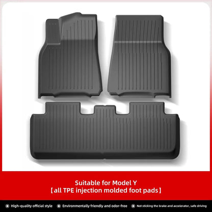 LUCKEASY For Tesla Model Y Rear Seat Backrest Protective Pad Trunk Mat Anti-Kick Pad Car Interior Accessories 2021-2024