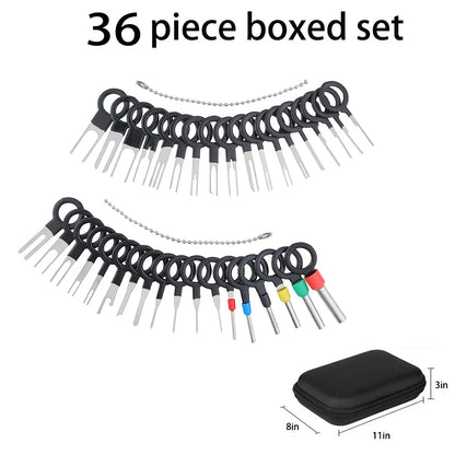 Car Terminal Removal Tool Kit - Wiring Harness Connector Pin Extractor Set with Storage Case for Automotive Electrical Repair