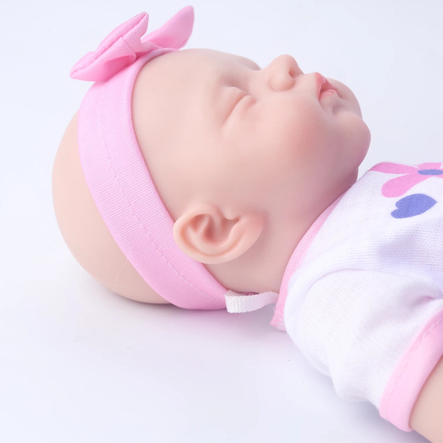 12.5 Inch Bettie Solid Silicone Reborn Baby Doll With Open Mouth Handmade Realistic Newborn Girl Lifelike Skin Tone Collectible