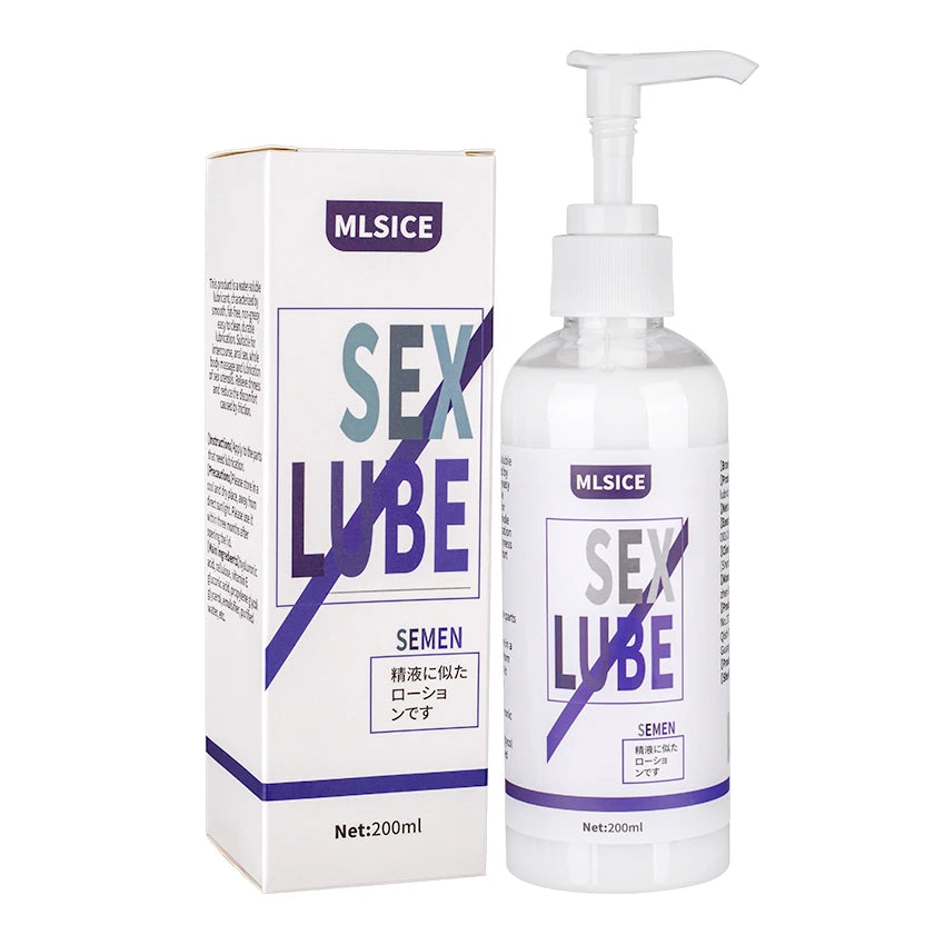 Water-based Semen Lube Anal Lubricant Gel Fist Lubrication For Sex Session 200ML Gay Women Men Lubricants Grease Sex Toy Oil 18