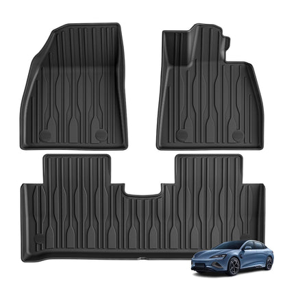 RHD for BYD Seal 2022-2025 (Right Hand Drive only) Car Floor Mats TPE 3D Foot Mat Waterproof All Weather Accessories Black
