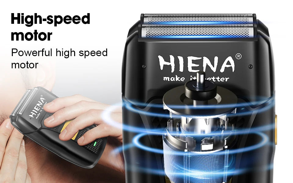 hiena Finish Machine Electric Professional Electric Hair Clippers Beard Clipper Rechargeable Men's Shaver Hair Trimmer Kit