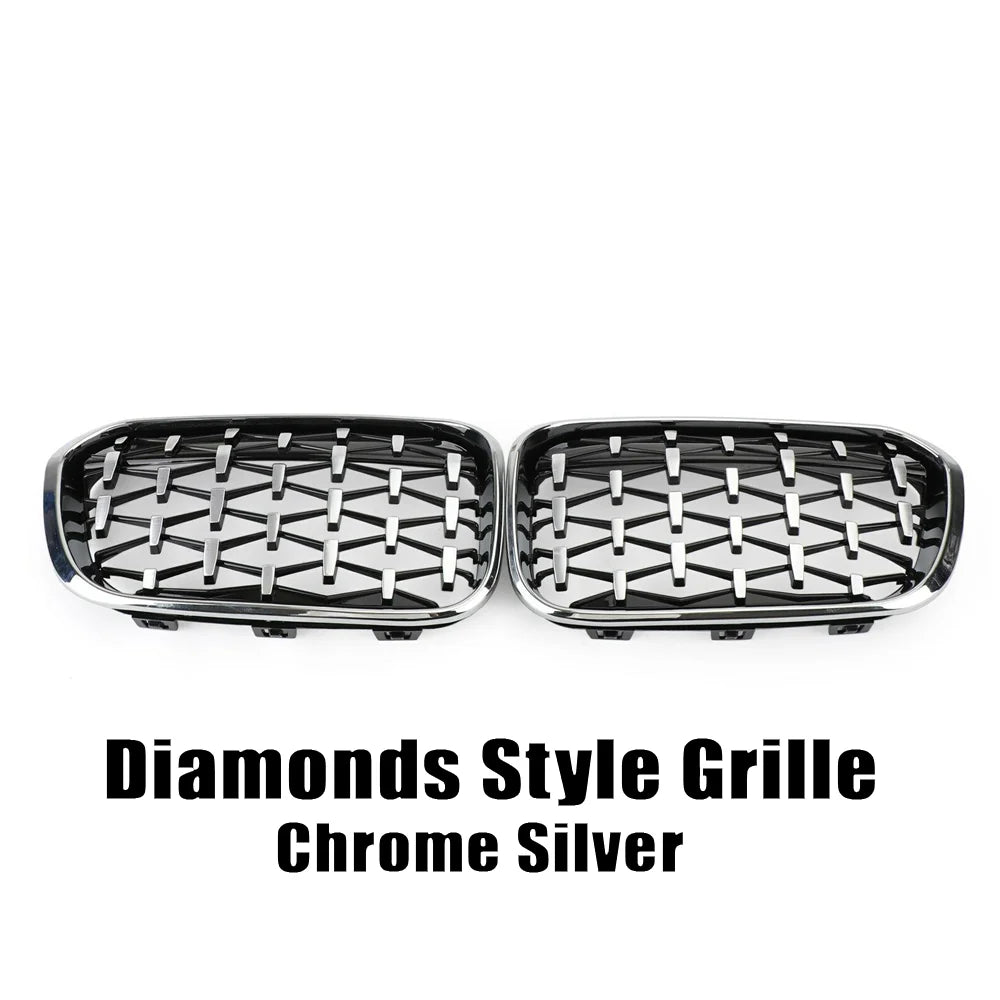 XVIP Front Bumper Kidney Grille Racing Grills For BMW 1 Series F20 F21 2015-2019 Replacement Double Slat Gloss Black Grilles