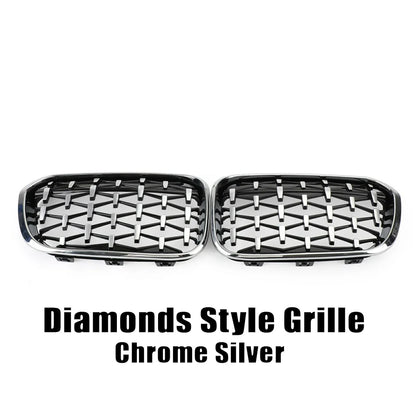 XVIP Front Bumper Kidney Grille Racing Grills For BMW 1 Series F20 F21 2015-2019 Replacement Double Slat Gloss Black Grilles