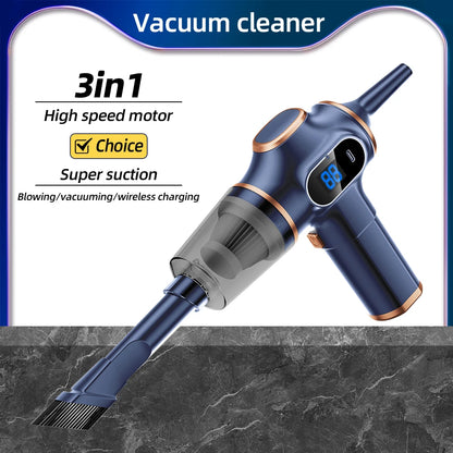 3 In1 Handheld Car Vacuum Cleaner Wireless Portable Super Suction Car Household Clean Appliance Dual Use Of Blowing And Suction