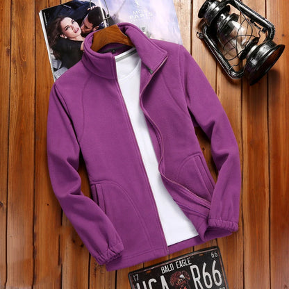 2026 Winter New Women's Zipper Cardigan Sweatershirt Warm Coral Fleece Jacket Ladies Outdoor Running Polar Fleece Coat Clothes