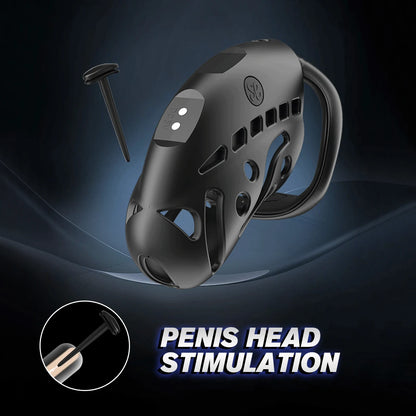 BSDM Wireless Remote Control Electric Shock Cage Male Chastity Cock Ring Lock Electrically Stimulated Penis Cage Adult Sex Toys