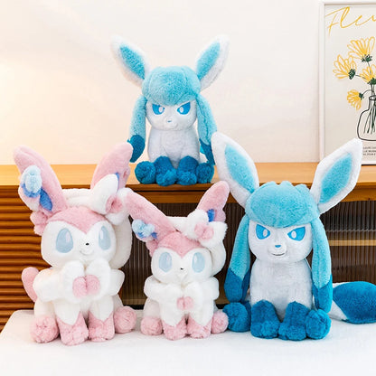 40-80cm Sylveon Glaceon Pokemon Plush Toys Stuffed Doll Cartoon Pokémon Plushie Anime Eevee Pillow Xmas Birthday Gift for Kids