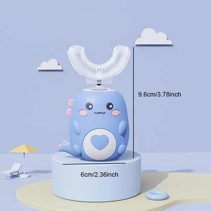 Children'S Electric Toothbrush Food Grade Silicone Oral 360 Degree Automatic Usb Charging Smart Children'S Toothbrush U-Shaped