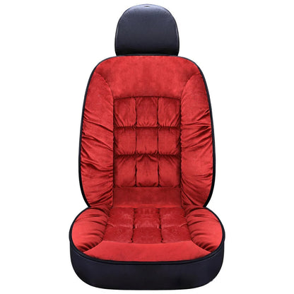 New Winter Luxury Car Seat Cushion 2025 Plush Plaid Thickening Warm Suv Universal Front Single Seat Cover Comfortable Breathable