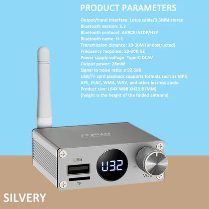 New 2 in 1 Long Range Bluetooth 5.3 Audio Transmitter Receiver RCA 3.5mm AUX Stereo Wireless Adapter For PC TV Headphones Car