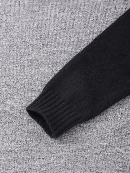 New Popular Autumn American Pattern Pullover Sweater Casual Round Neck Knitted Men's Pullover